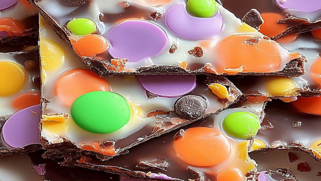 Pastel Halloween Candy Bark Recipe to Try Now