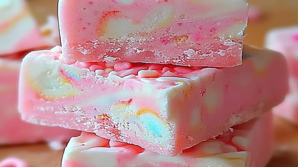 Pastel Halloween Cotton Candy Fudge Recipe