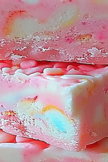 Pastel Halloween Cotton Candy Fudge Recipe