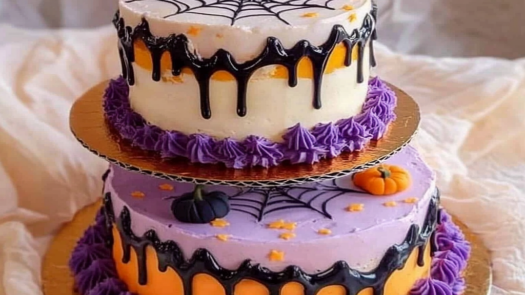 Enchanting Pastel Halloween Spiderweb Cake Recipe