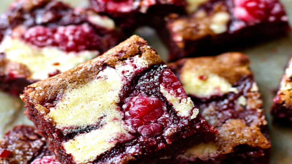 Raspberry White Chocolate Swirl Brookies Recipe