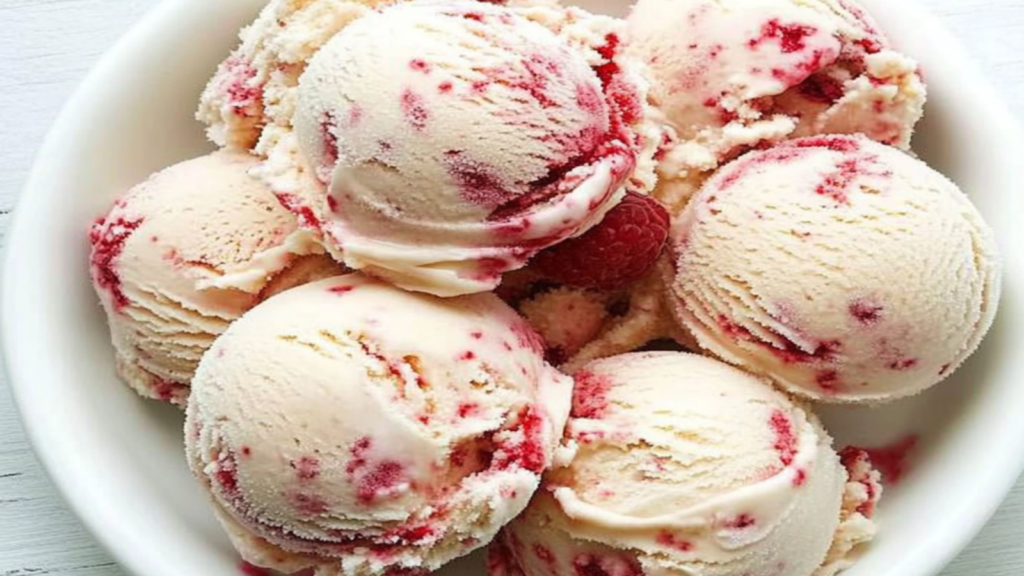 Indulge in Creamy Raspberry Ripple Ice Cream Delight