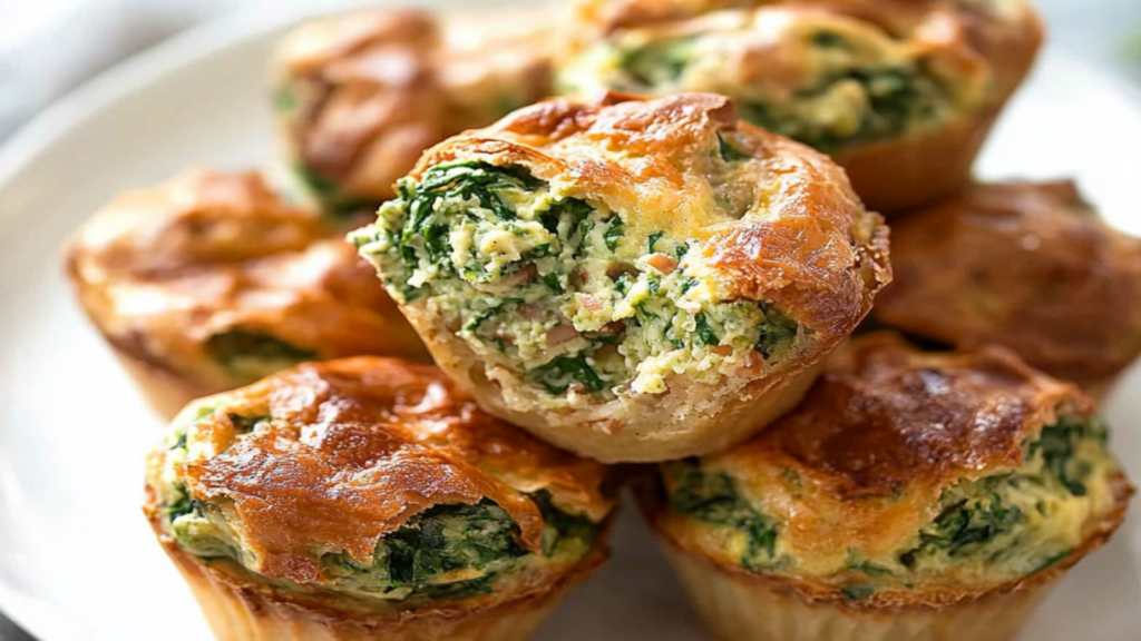 Wholesome Spinach Quiche Muffins: A Fluffy Snack Delight