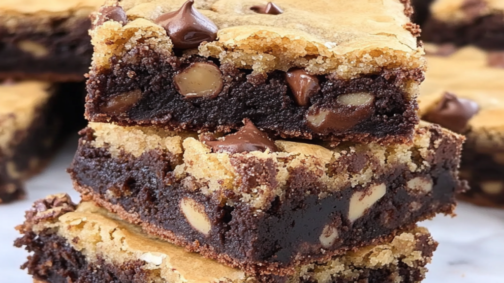 Decadent Triple Nut Fudge Cookie Brownie Brookies Recipe