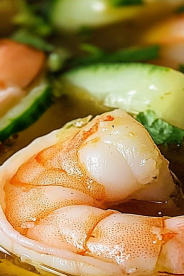 Refreshing Agua Chile with Shrimp and Cucumber Delight