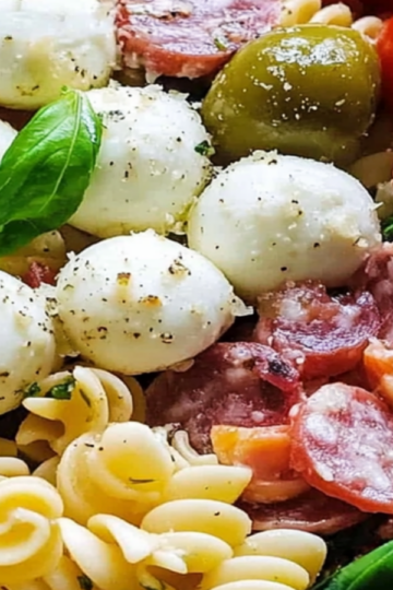 Vibrant Antipasto Pasta Salad with Mozzarella Balls Recipe