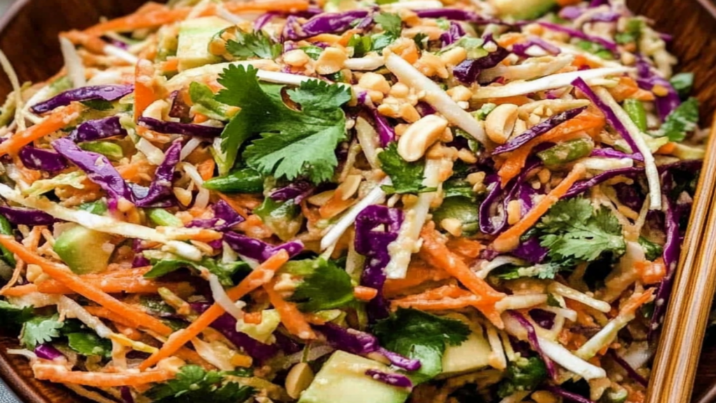 Asian Peanut Slaw Summer Salad Recipe
