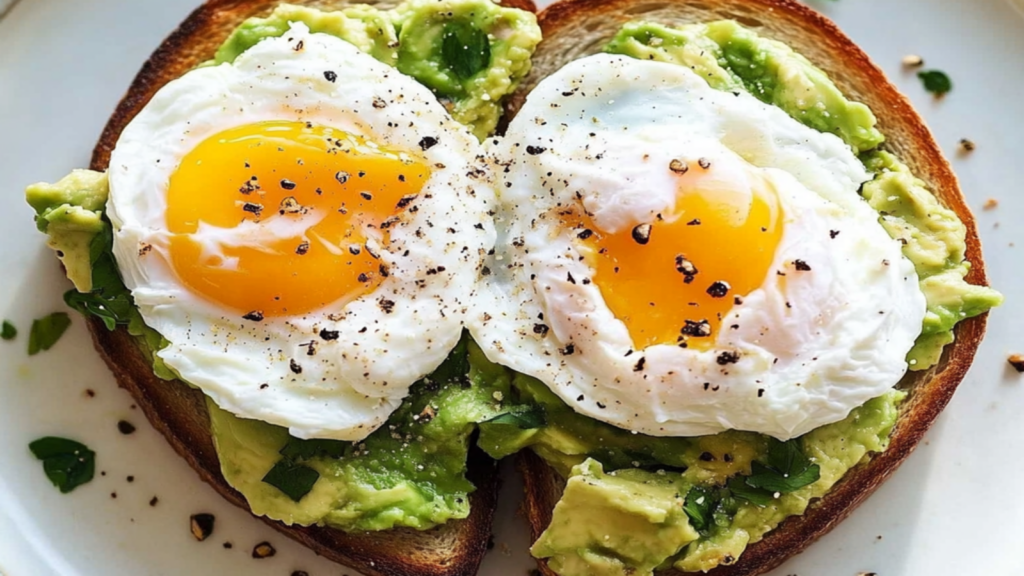 Avocado Toast Brunch with Poached Egg Delight