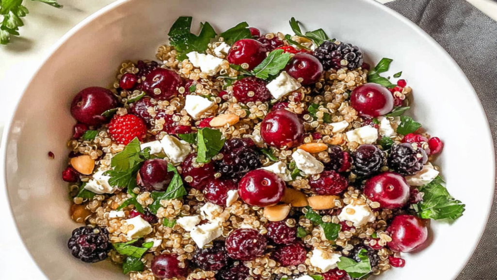 Refreshing Berry Quinoa Summer Salad with Feta Delight