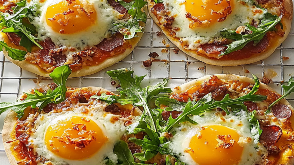 Breakfast Pizza Brunch with Arugula Recipe