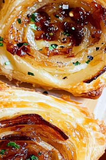 Brie and Caramelized Onions Puff Pastry Bites