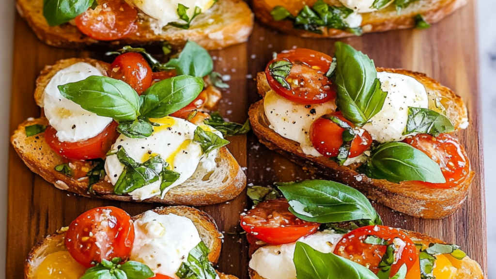 Caprese-Style Bruschetta Appetizer Recipe