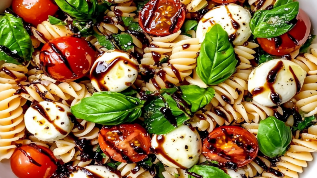 Caprese Pasta Salad with Balsamic Glaze Recipe