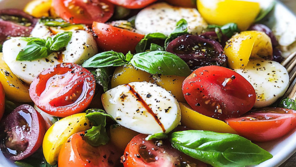 Refreshing Caprese Summer Salad with Fresh Basil Delight