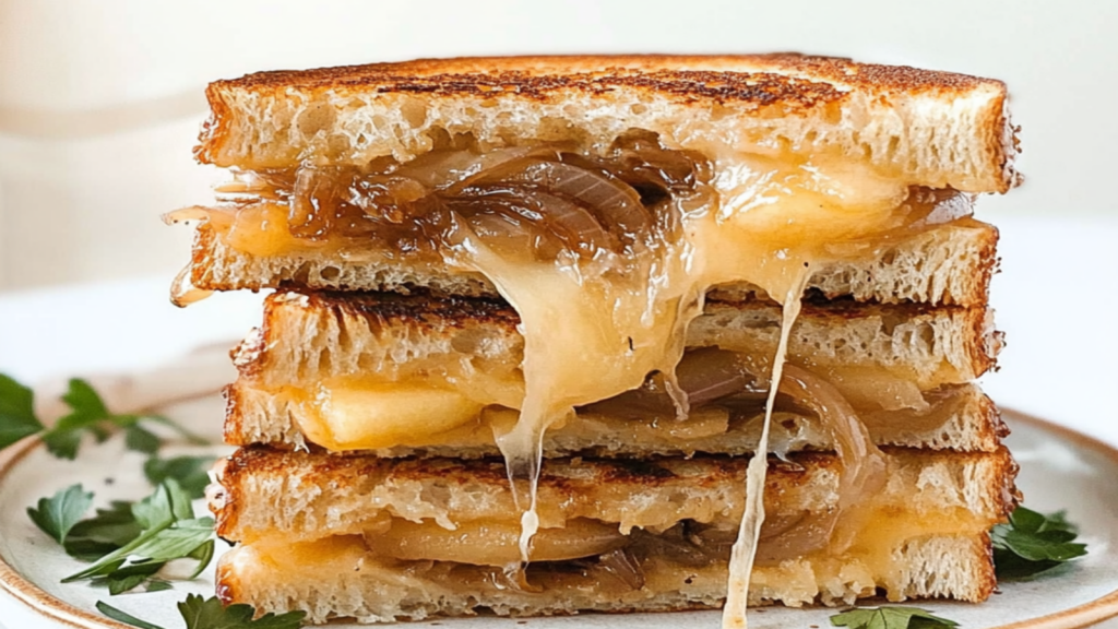 Caramelized Onion and Apple Grilled Cheese