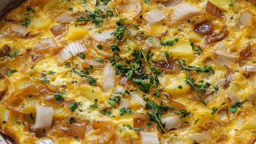 Caramelized Onions and Potato Frittata Recipe