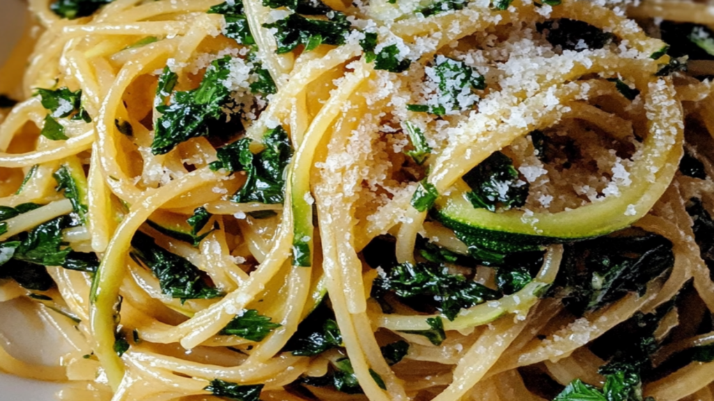 Caramelized Onions and Zucchini Pasta Recipe