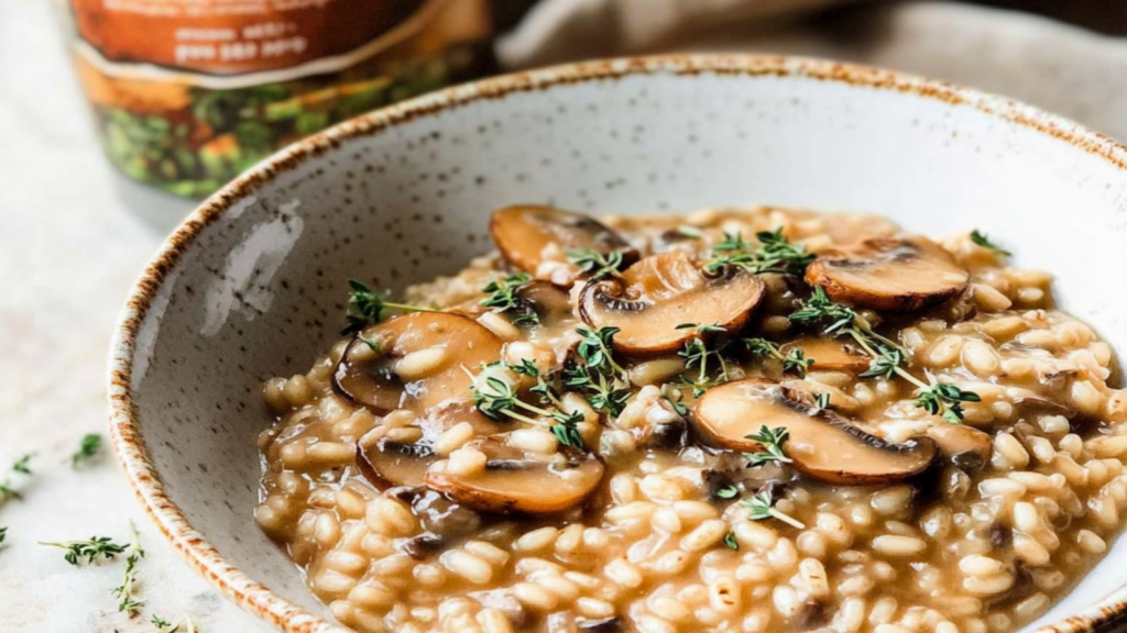 Indulge in Creamy Mushroom and Farro Risotto Recipe