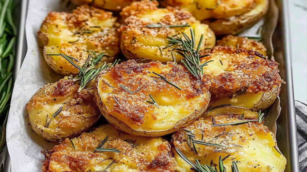 Crispy Rosemary Garlic Smashed Potatoes: Irresistibly Delicious