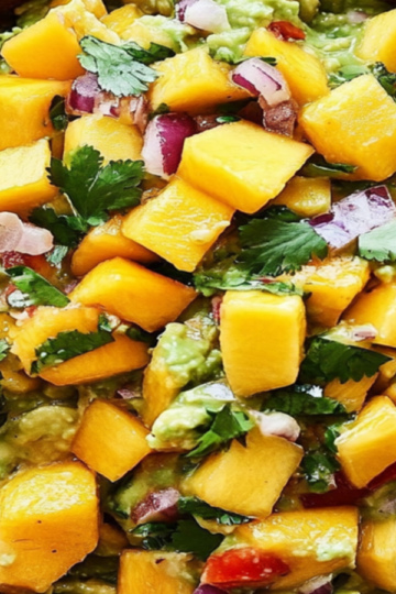 Zesty Fresh Guacamole with Mango Chunks Recipe Delight