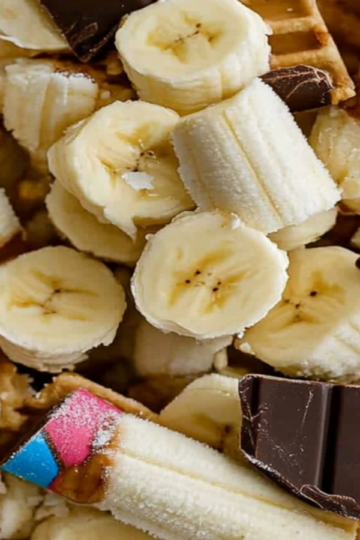 Frozen Banana Pops with Dark Chocolate Snack