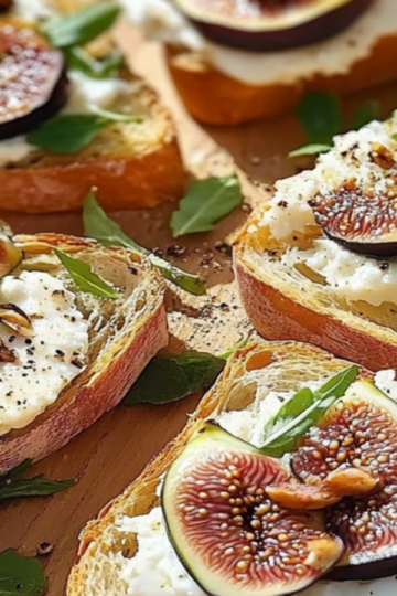 Goat Cheese and Fig Bruschetta Appetizer
