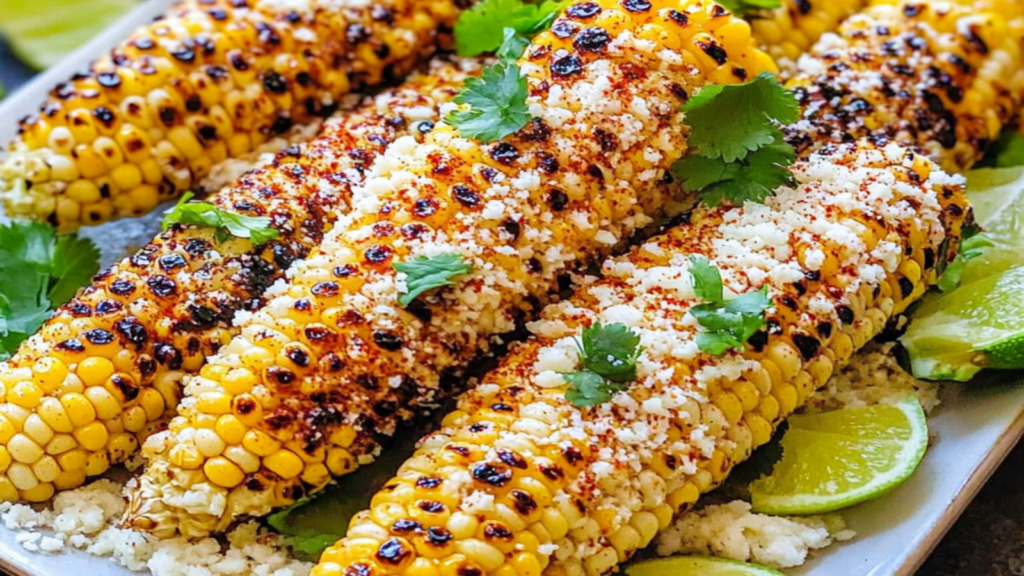 Grilled Elote Corn with Chili Lime Recipe