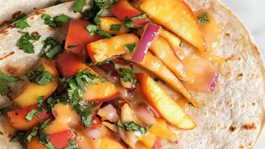 Grilled Peach Quesadillas with Oaxaca Cheese