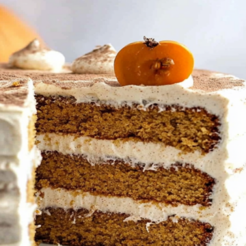 Layered Pumpkin Spice Cake with Cinnamon Buttercream