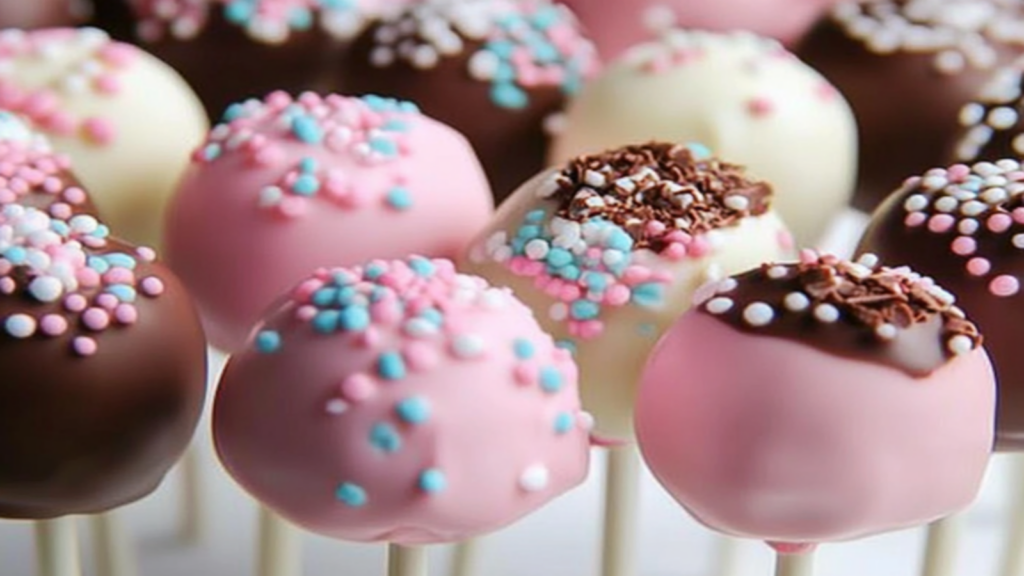 Neapolitan Cake Pops with Chocolate Dip Recipe