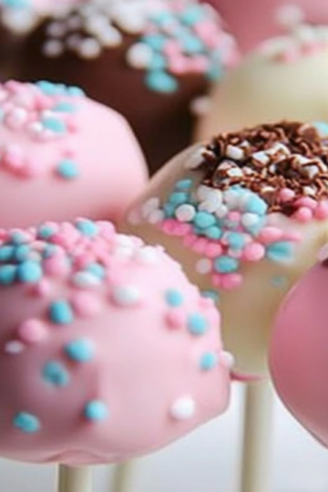 Neapolitan Cake Pops with Chocolate Dip Recipe