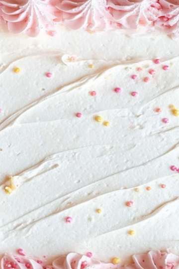 Neapolitan Sheet Cake with Buttercream Delight