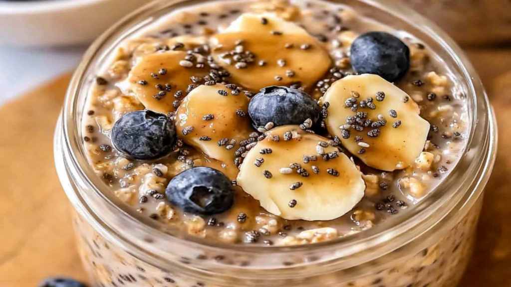 Overnight Oats with Chia & Almond Butter Recipe