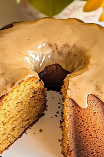 Pumpkin Spice Cake with Orange Zest Glaze