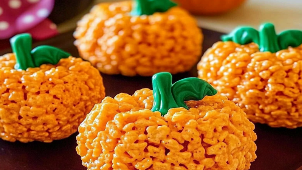 Rice Krispie Treat Pumpkins for Fall Fun