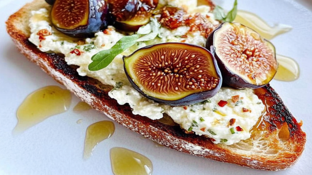 Ricotta Toast Brunch with Honey & Figs