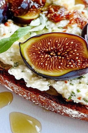 Ricotta Toast Brunch with Honey & Figs