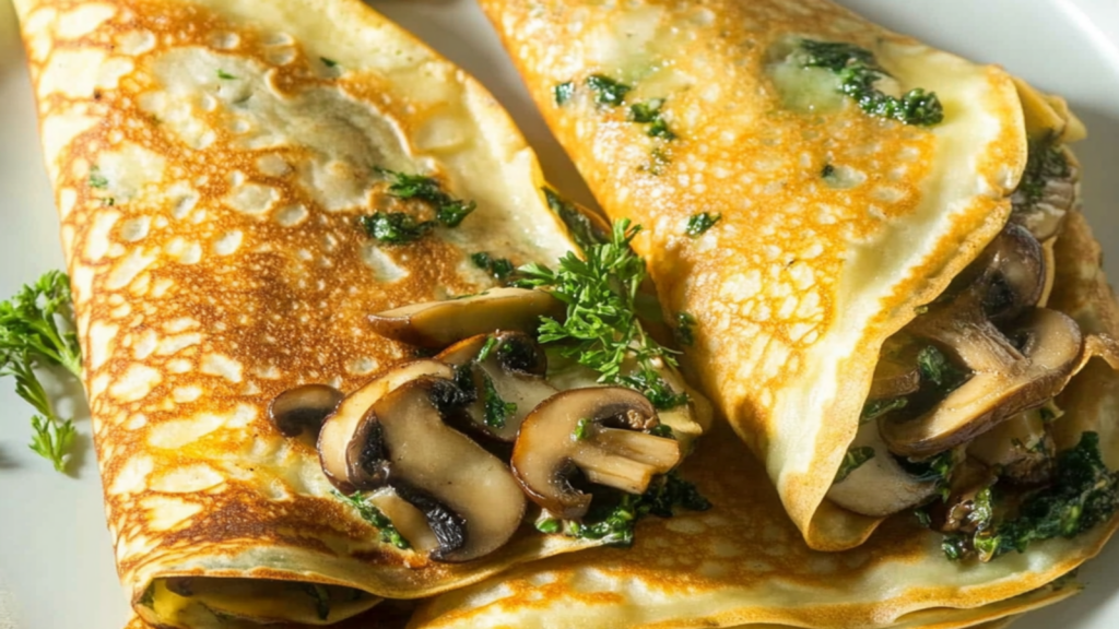 Crepe Brunch with Mushrooms Recipe