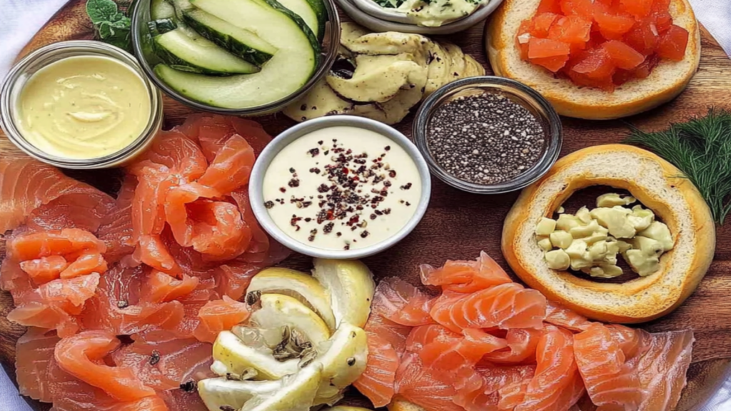 Smoked Salmon Bagel Brunch Board Recipe