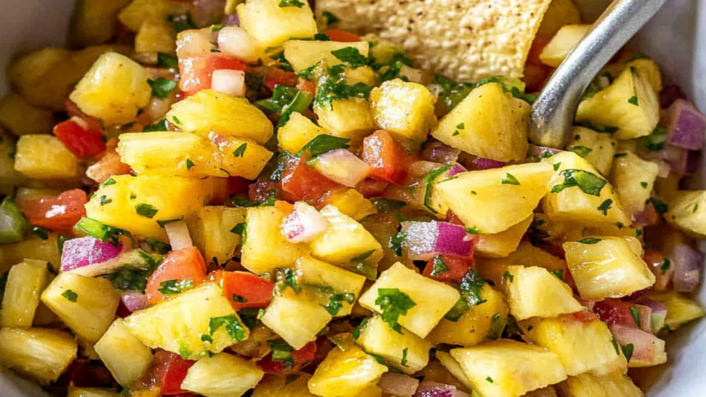 Spicy Pineapple Salsa with Chips Recipe