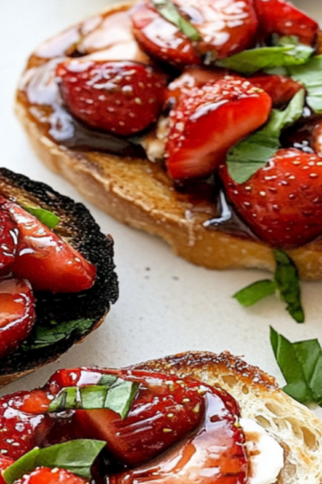 Strawberry Balsamic Bruschetta Appetizer