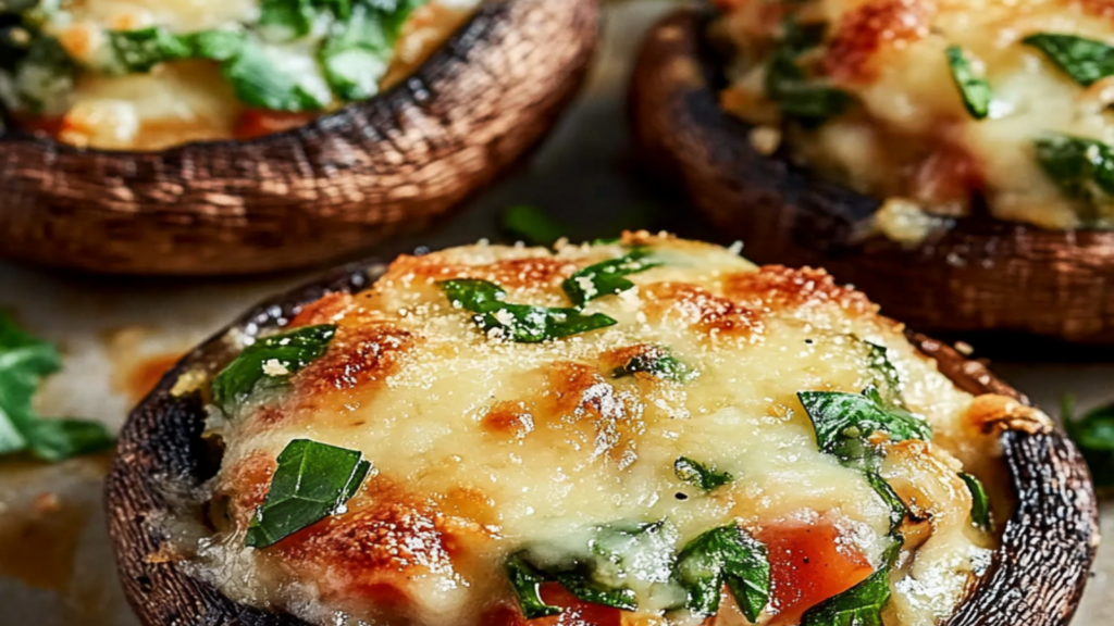 Stuffed Portobello Mushrooms for Summer Dinner