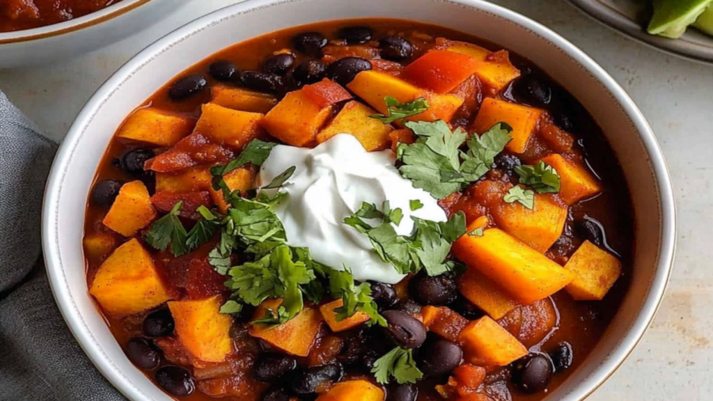 Cozy Sweet Potato and Black Bean Chili for Fall Evenings