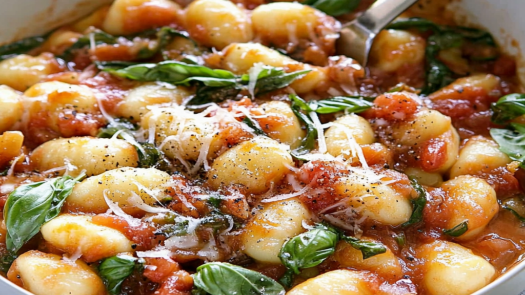 Tomato Basil Gnocchi Summer Dinner Recipe