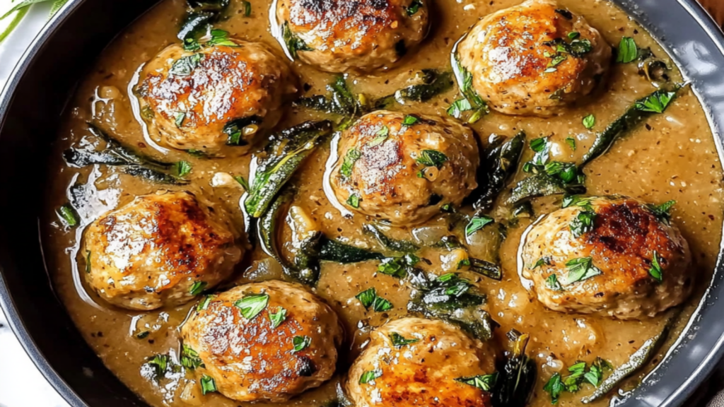 Cozy Turkey Meatballs with Sage Gravy for Fall Feasts