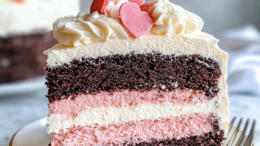 Vegan Neapolitan Cake with Coconut Cream