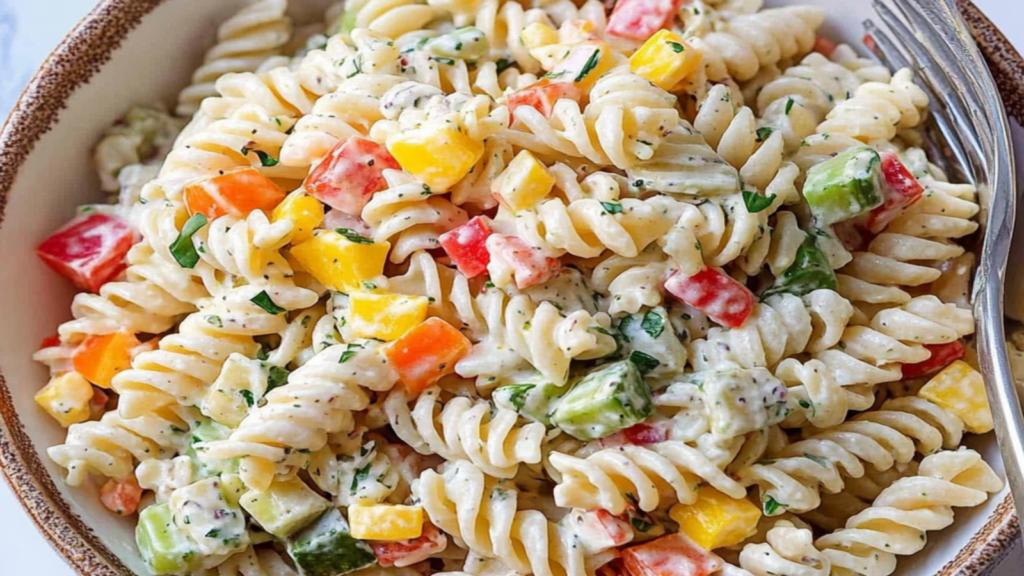 Refreshing Vegan Pasta Salad with Lemon Tahini Dressing