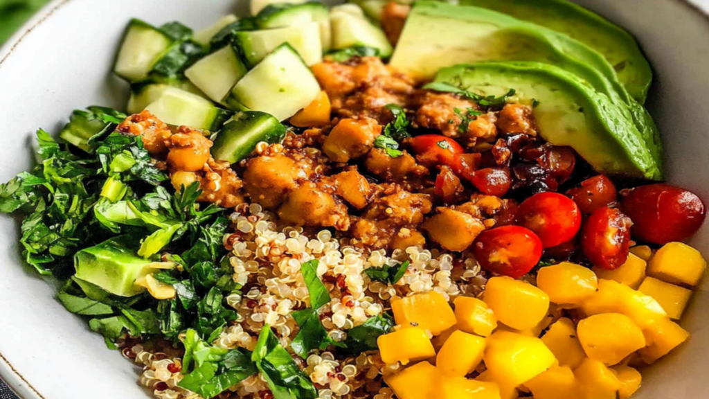 Vegetarian Quinoa Bowl Summer Dinner Recipe
