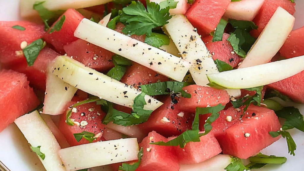 Refreshing Watermelon Jicama Salad with Tajín Recipe