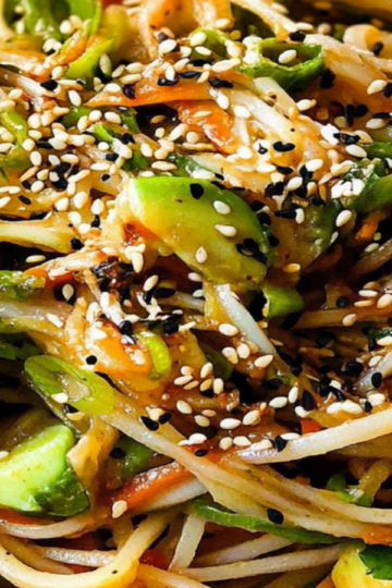 Refreshing Zoodle Sesame Summer Salad Recipe Delight